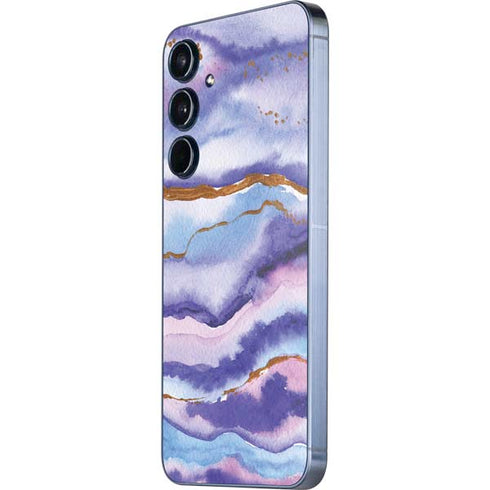Blue Violet Watercolor Geode Galaxy A35 5G Skin